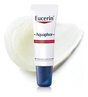 Embalagem do reparador labial Eucerin Aquaphor de 10ml