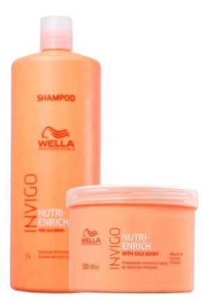 Kit Wella Invigo Nutri-Enrich com shampoo de 1 litro e máscara de 500ml