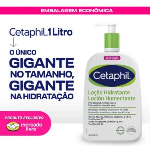 Frasco de Loção Hidratante Cetaphil de 1 litro com dosador